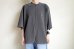 画像7: renewces       "front switching embroidery T-sh"・shadow×monotone NOTHING