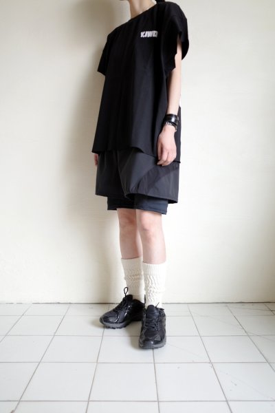 画像10: Y,IWO       30%OFF"Totally Awesome"cap sleeve・teal×black