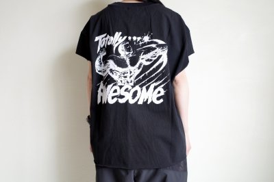 画像8: Y,IWO       30%OFF"Totally Awesome"cap sleeve・teal×black