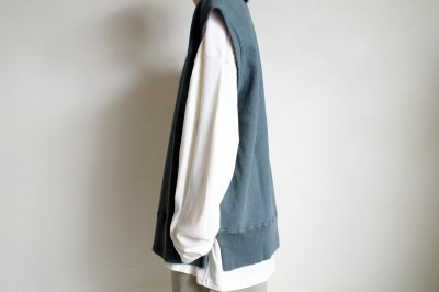 画像9: NEXUSVII.       DAMAGED CREW VEST・FADE GREEN