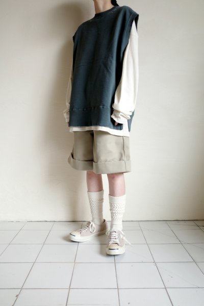 画像12: NEXUSVII.       DAMAGED CREW VEST・FADE GREEN