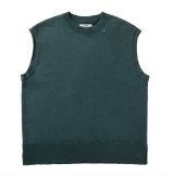 NEXUSVII.       DAMAGED CREW VEST・FADE GREEN