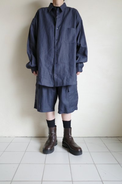 画像8: FOLL       ramie oxford authentic daily shirt・navy