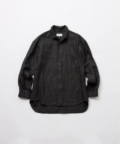 画像1: FOLL       ramie oxford authentic daily shirt・black