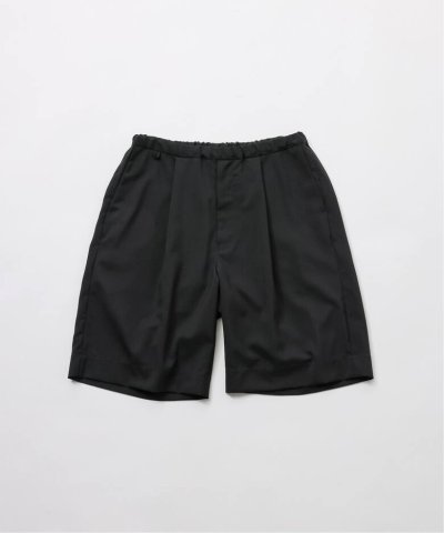 画像1: FOLL       summer wool wardrobe baggy shorts・black