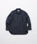 画像1: FOLL       ramie oxford authentic daily shirt・navy (1)