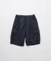 画像1: FOLL       ramie oxford baggy shorts・navy (1)
