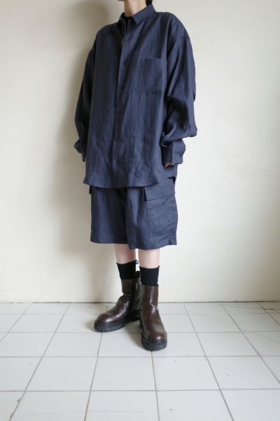 画像9: FOLL       ramie oxford authentic daily shirt・navy