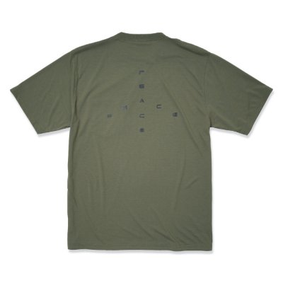 画像1:  GARBAGE      POCKET TEE (BIG PEACE)・OLIVE