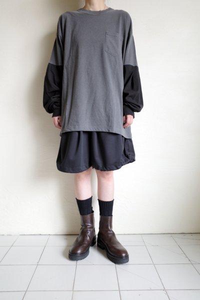 画像10: renewces       "bicolor L/S backprint T-sh"・shadow×black B