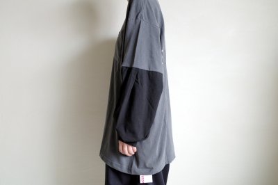 画像8: renewces       "bicolor L/S backprint T-sh"・shadow×black B