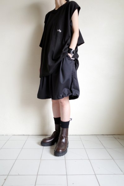 画像13: renewces       "inside-out shoulder slits T"・black ×monotone