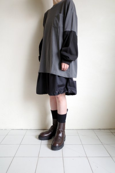 画像11: renewces       "bicolor L/S backprint T-sh"・shadow×black B