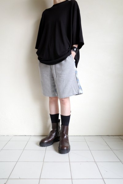 画像9: renewces       "sweat×checked shorts"