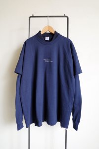 renewces       "3way Layered L/S POLO T-sh"・navy×navy