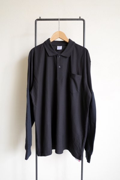 画像2: renewces       "3way Layered L/S POLO T-sh"・black×black