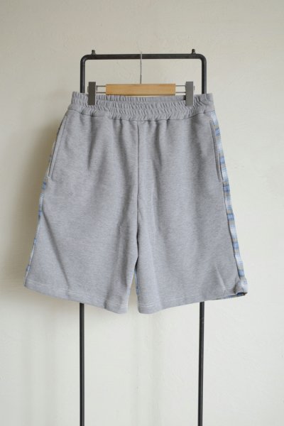 画像1: renewces       "sweat×checked shorts"