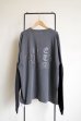 画像1: renewces       "bicolor L/S backprint T-sh"・shadow×black B (1)