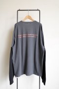 renewces       "bicolor L/S backprint T-sh"・shadow×black A