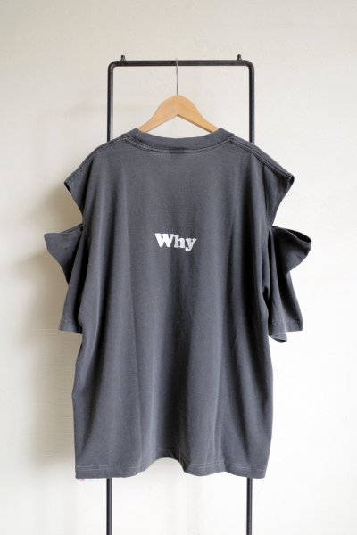 画像2: renewces       "inside-out shoulder slits T"・shadow×monotone