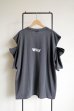画像2: renewces       "inside-out shoulder slits T"・shadow×monotone (2)