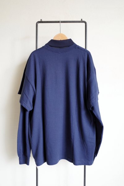 画像2: renewces       "3way Layered L/S POLO T-sh"・navy×navy