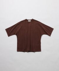 FOLL       antique washed dolman sleeve tee・faded brown