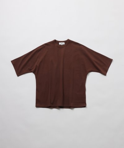 画像1: FOLL       antique washed dolman sleeve tee・faded brown