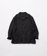 FOLL       khadi cotton pyjama jacket・dark navy