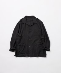 FOLL       khadi cotton pyjama jacket・dark navy