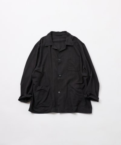 画像1: FOLL       khadi cotton pyjama jacket・dark navy