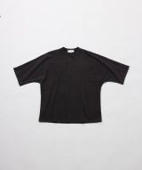 FOLL       antique washed dolman sleeve tee・faded black