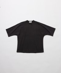 FOLL       antique washed dolman sleeve tee・faded black