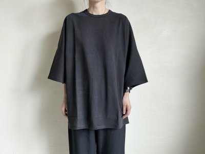 画像2: FOLL       antique washed dolman sleeve tee・faded black