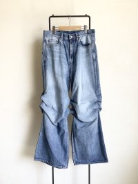 DOUGALL       Washed wide denim  pants・Light Blue  L 
