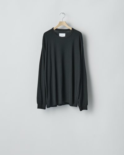 画像1: ssstein       FINE WOOL OVERSIZED LONG SLEEVE TEE ・BLACK