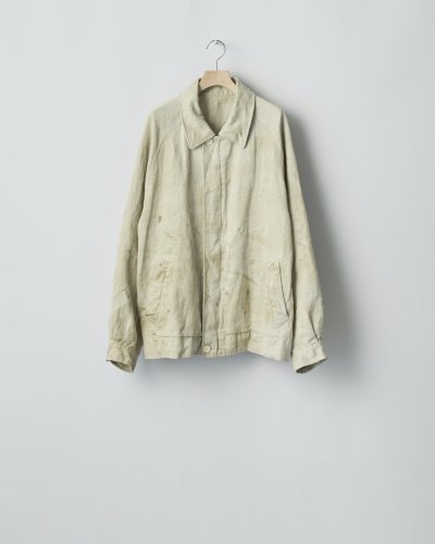 画像1: ssstein         HEAVY LINEN HERRINGBONE ZIP JACKET・NATURAL
