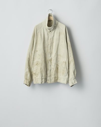 画像2: ssstein         HEAVY LINEN HERRINGBONE ZIP JACKET・NATURAL