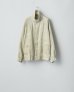 画像2: ssstein         HEAVY LINEN HERRINGBONE ZIP JACKET・NATURAL (2)