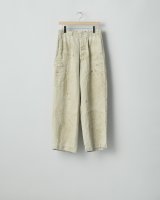 ssstein       HEAVY LINEN HERRINGBONE WIDE EASY TROUSERS・NATURAL