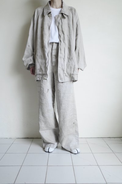 画像18: ssstein         HEAVY LINEN HERRINGBONE ZIP JACKET・NATURAL