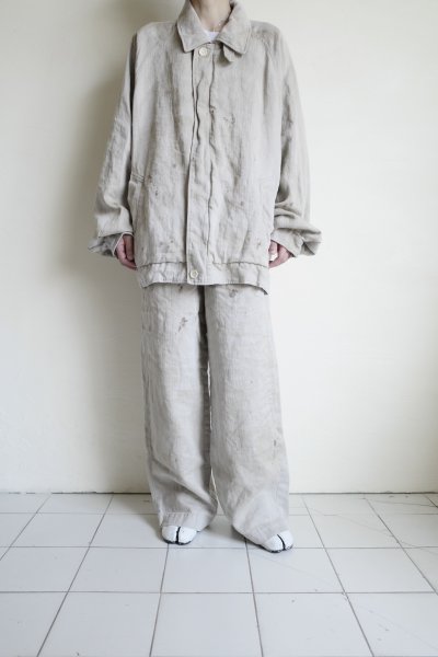 画像14: ssstein         HEAVY LINEN HERRINGBONE ZIP JACKET・NATURAL