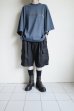 画像13: renewces       "docking print T-sh"・slate blue×black