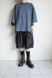 画像9: renewces       "docking print T-sh"・slate blue×black