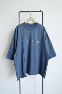 renewces       "docking print T-sh"・slate blue×black