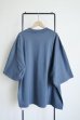 画像2: renewces       "docking embroidery T-sh"・slate blue (2)
