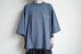画像6: renewces       "docking print T-sh"・slate blue×black