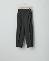 ssstein       TWO TUCK EASY TROUSERS・BLACK
