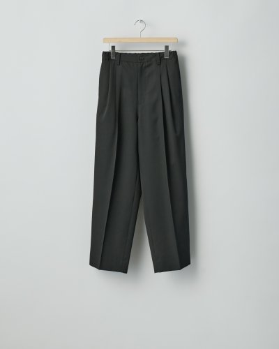 画像1: ssstein       TWO TUCK EASY TROUSERS・BLACK