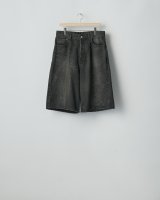 ssstein        BAGGY DENIM SHORTS・BLACK